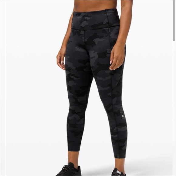 Lululemon Fast and Free Tight II 25" Camo Non-Reflective Nulux leggings Size 4 - Picture 1 of 6